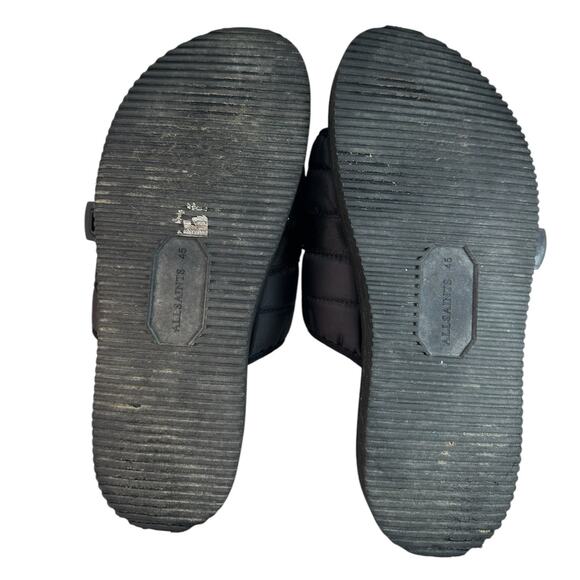 Allsaints Coleman Black Slip-On Recovery Sandals Mens 11.5 Preowned - Picture 4 of 6